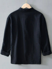 Men's Plus Size Button Up Long Sleeve Shirt