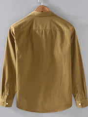 Men's Plus Size Button Up Long Sleeve Shirt