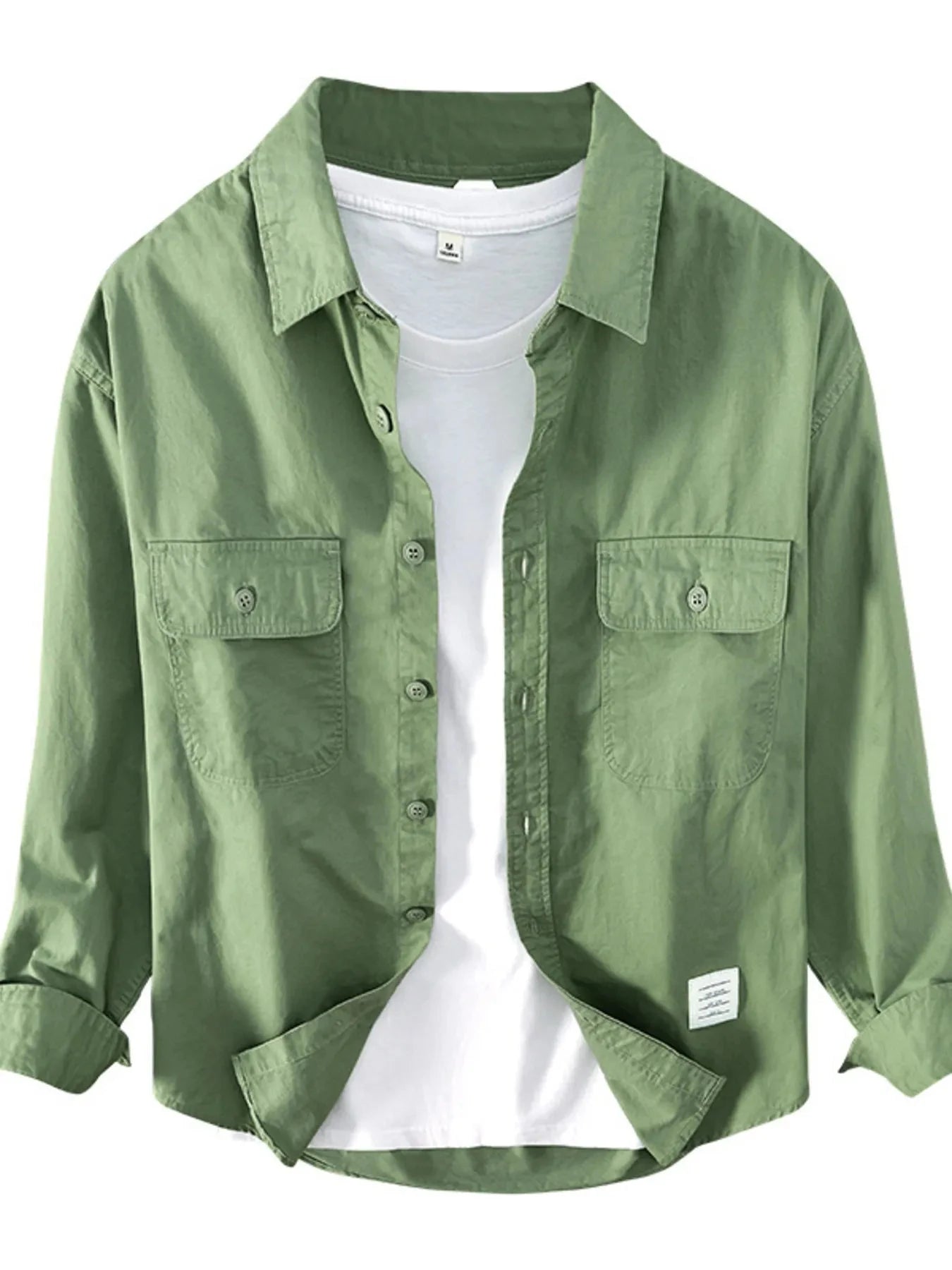 Men's Plus Size Button Up Long Sleeve Shirt