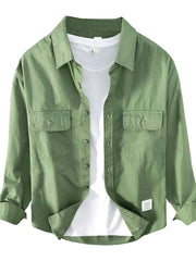 Men's Plus Size Button Up Long Sleeve Shirt