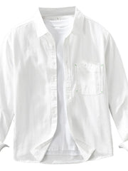 Men's Plus Size Button Up Long Sleeve Shirt