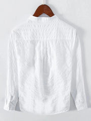 Men's Plus Size Button Up Long Sleeve Shirt