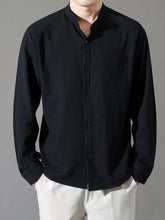 Men's Plus Size Button Up Long Sleeve Shirt