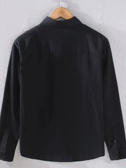 Men's Plus Size Button Up Long Sleeve Shirt