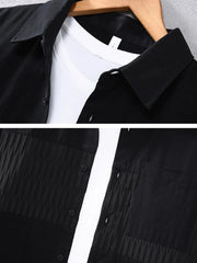 Men's Plus Size Button Up Long Sleeve Shirt