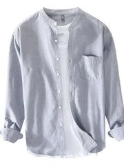 Men's Plus Size Button Up Long Sleeve Shirt