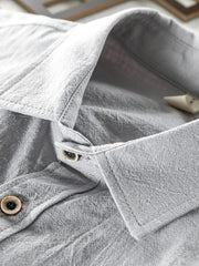 Men's Plus Size Button-Up Long Sleeve Shirt