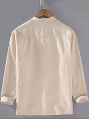 Men's Plus Size Button Up Long Sleeve Shirt