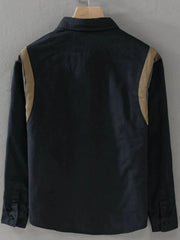 Men's Plus Size Button-Up Long Sleeve Shirt