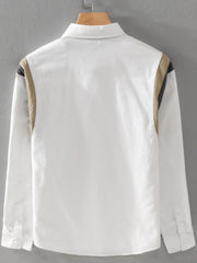 Men's Plus Size Button-Up Long Sleeve Shirt