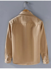 Men's Plus Size Button Up Long Sleeve Shirt