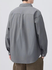 Men's Plus Size Button Up Long Sleeve Shirt