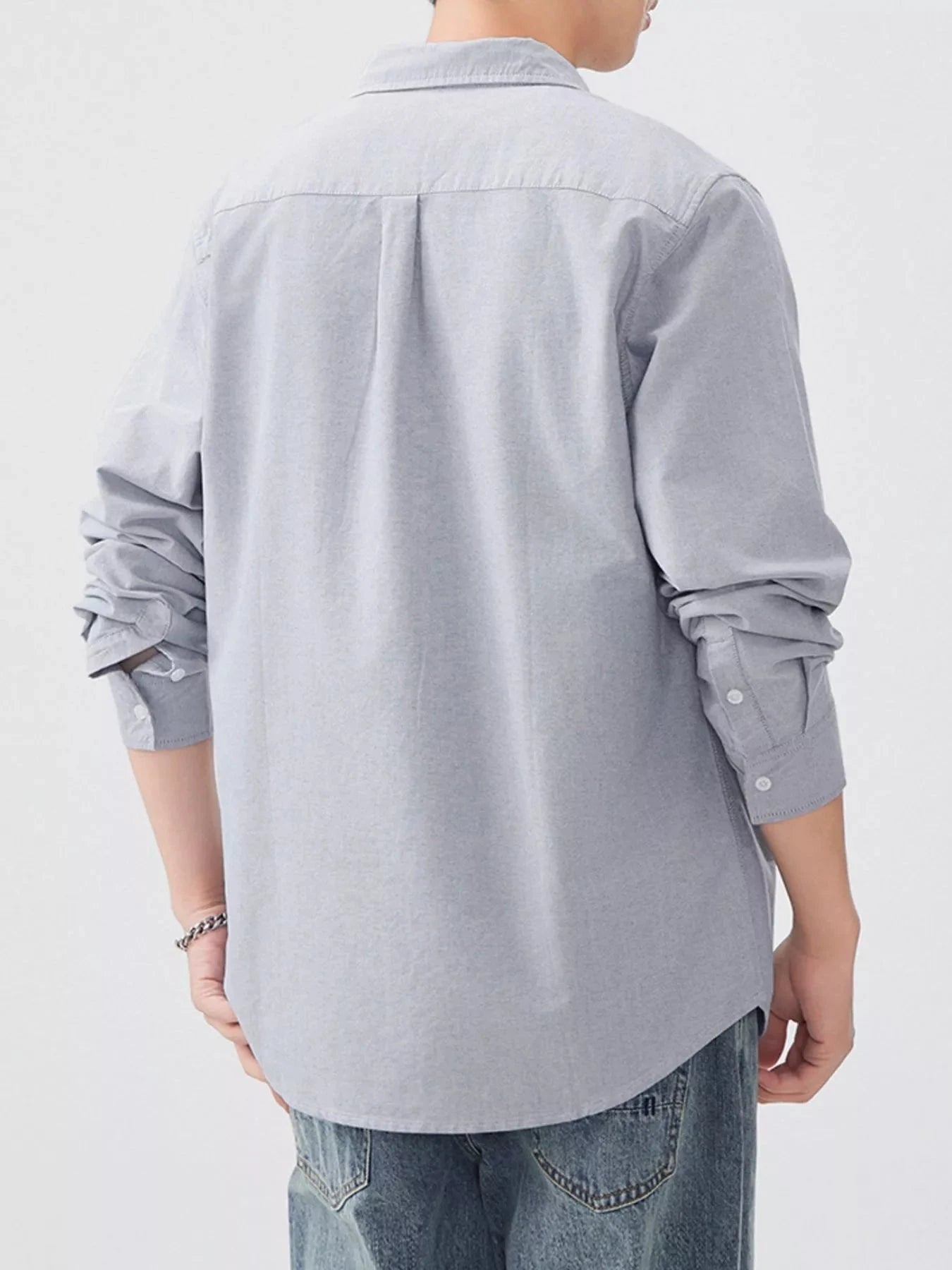 Men's Plus Size Button Up Long Sleeve Shirt