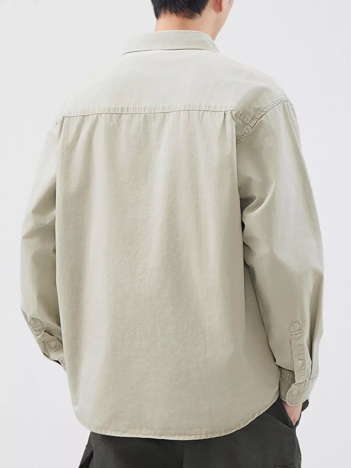 Men's Plus Size Button Up Long Sleeve Shirt