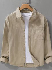 Men's Plus Size Button Up Long Sleeve Shirt