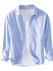 Men's Plus Size Button Up Long Sleeve Shirt