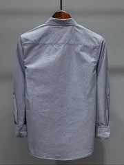 Men's Plus Size Button Up Long Sleeve Shirt
