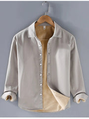 Men's Plus Size Button Up Long Sleeve Shirt Gray Green / M