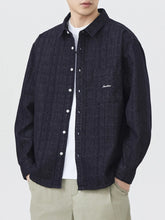 Men's Plus Size Button Up Long Sleeve Shirt Indigo / M