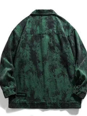 Men's Plus Size Button Up Oversized Denim Jacket