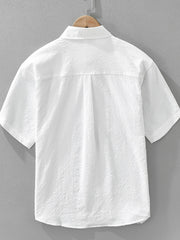 Men's Plus Size Button Up Short Sleeve Shirt