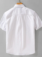 Men's Plus Size Button Up Short Sleeve Shirt