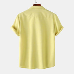 Men's Plus Size Button Up Short Sleeve Shirt