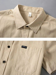 Men's Plus Size Button Up Short Sleeve Shirt