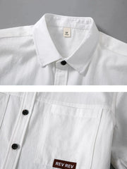 Men's Plus Size Button Up Short Sleeve Shirt