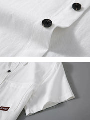 Men's Plus Size Button Up Short Sleeve Shirt