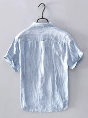 Men's Plus Size Button Up Short Sleeve Shirt