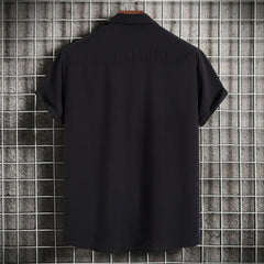 Men's Plus Size Button Up Short Sleeve Shirt