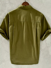 Men's Plus Size Button Up Short Sleeve Shirt