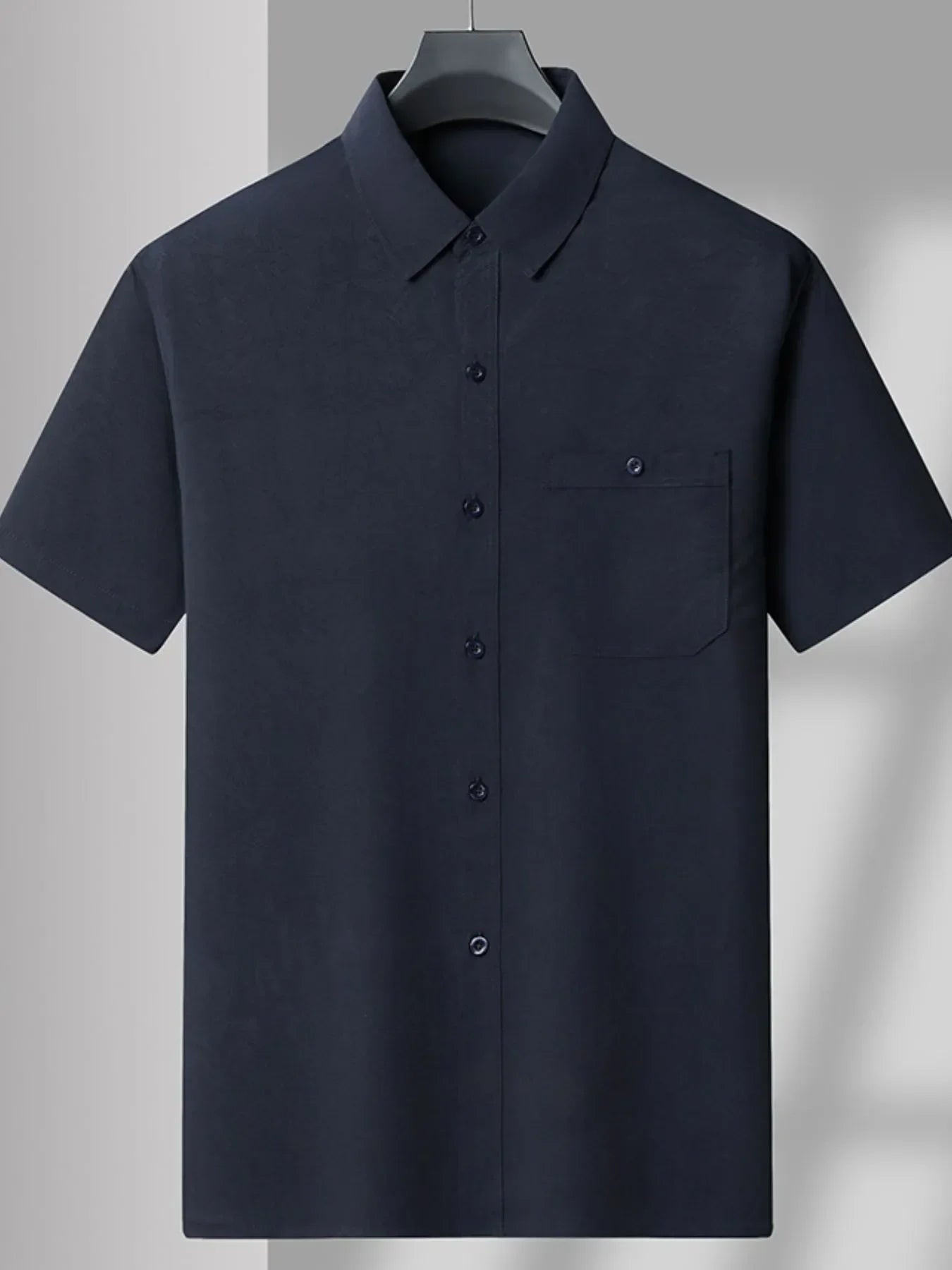 Men's Plus Size Button Up Short Sleeve Shirt and Pants Set