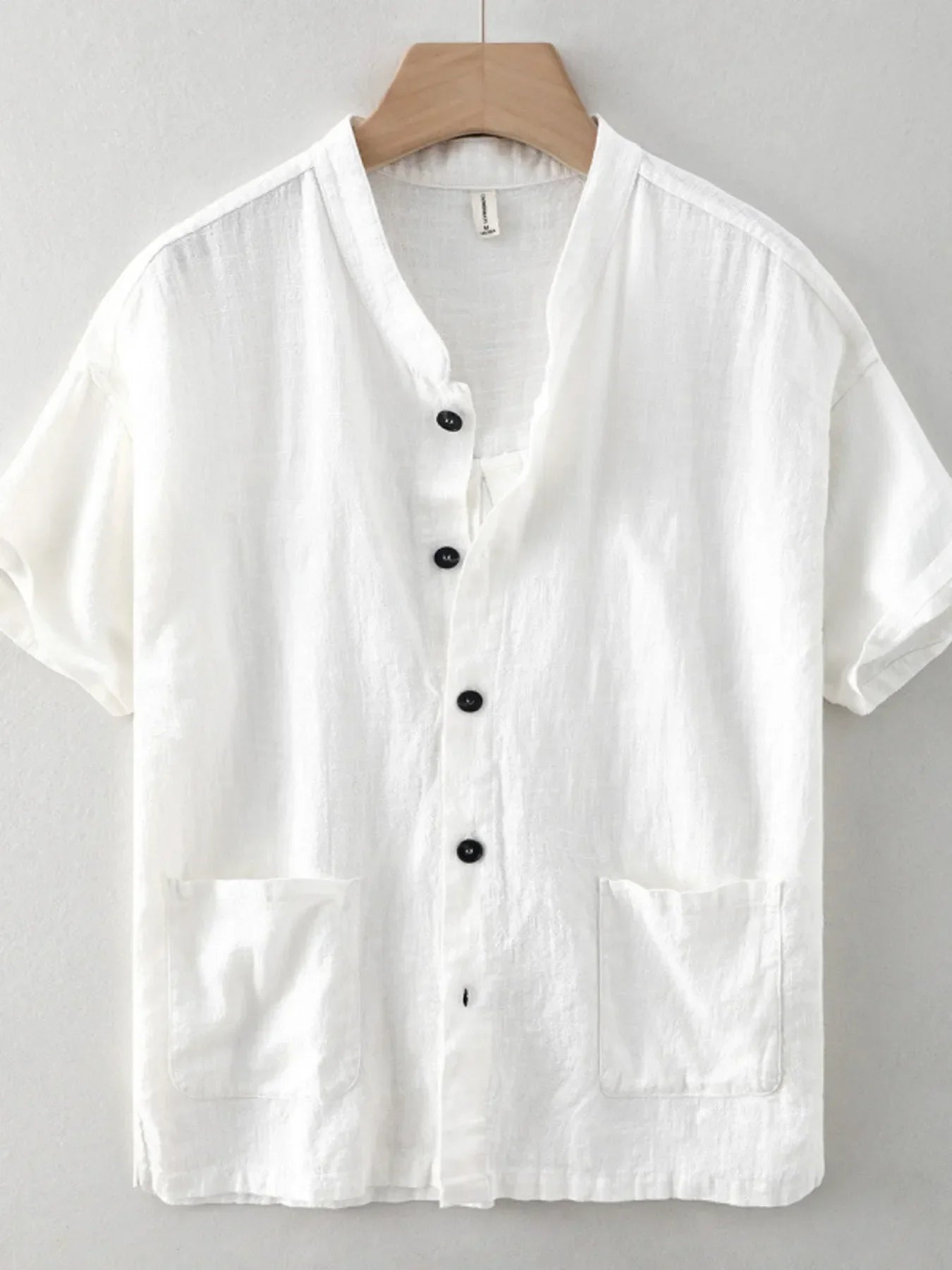 Men's Plus Size Button Up Short Sleeve Shirt White / M
