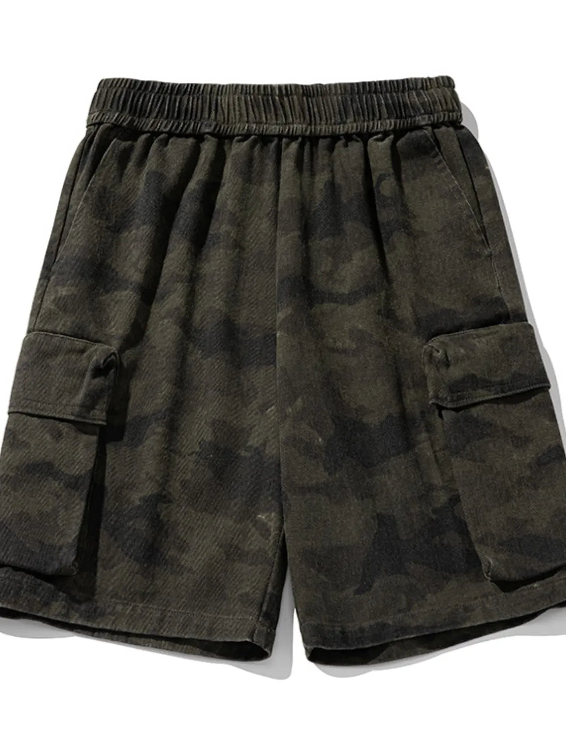 Men's Plus Size Camouflage Shorts with Pockets