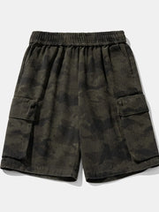 Men's Plus Size Camouflage Shorts with Pockets