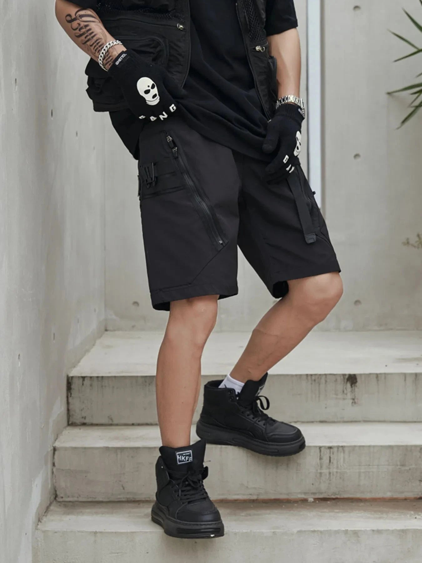 Men's Plus Size Cargo Shorts with Multi-Pockets