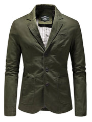 Men's Plus Size Casual Button Up Blazer Green / M