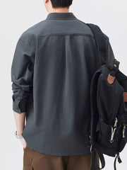 Men's Plus Size Casual Button Up Shirt