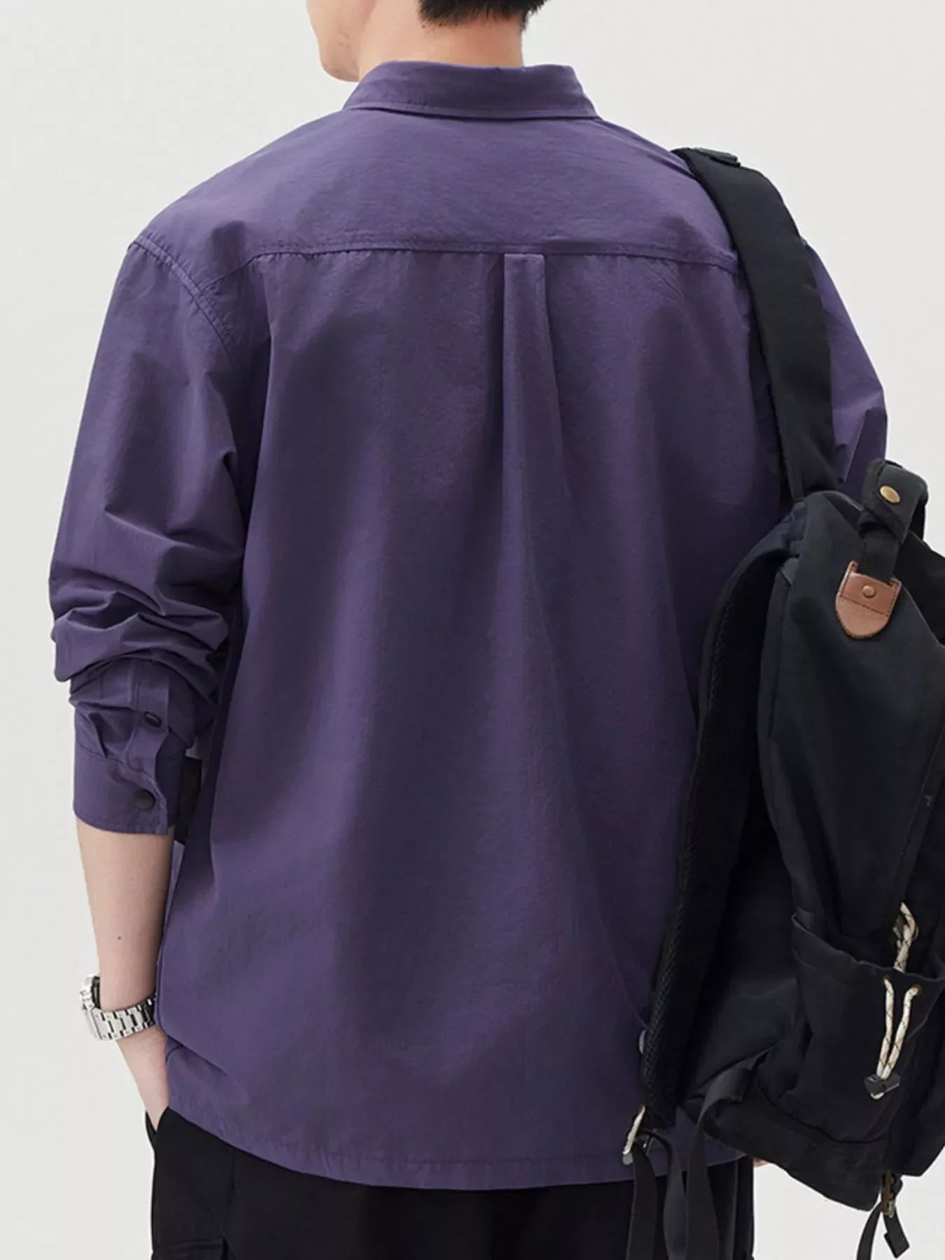 Men's Plus Size Casual Button Up Shirt