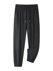Men's Plus Size Casual Drawstring Pants Black / M