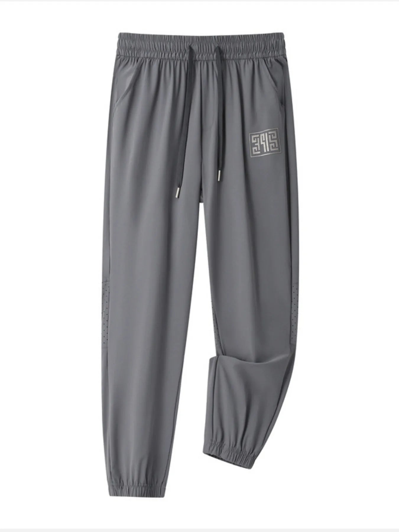 Men's Plus Size Casual Drawstring Pants Grey / M
