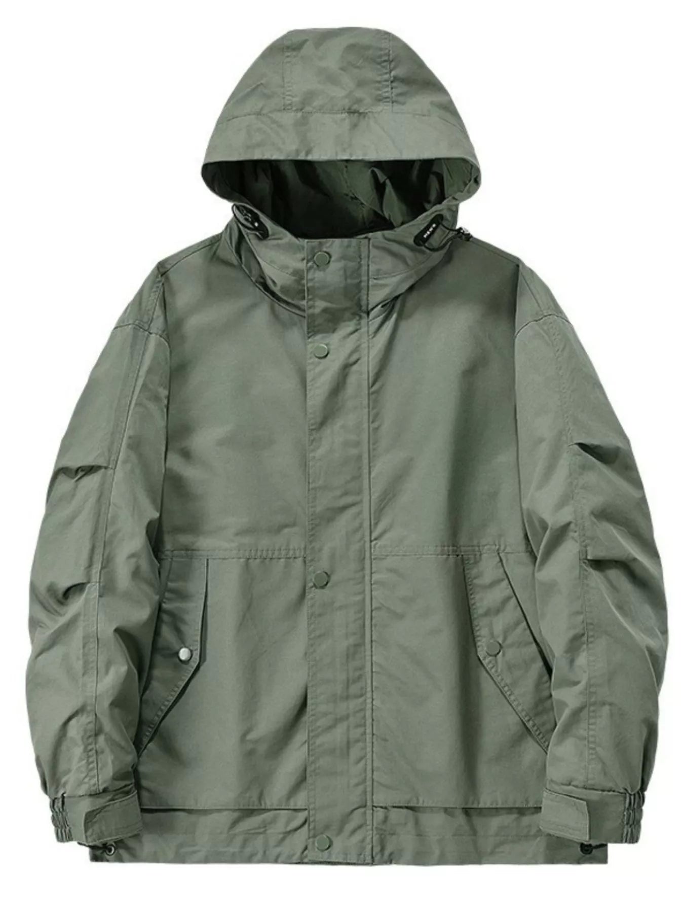 Men's Plus Size Casual Hooded Windproof Jacket