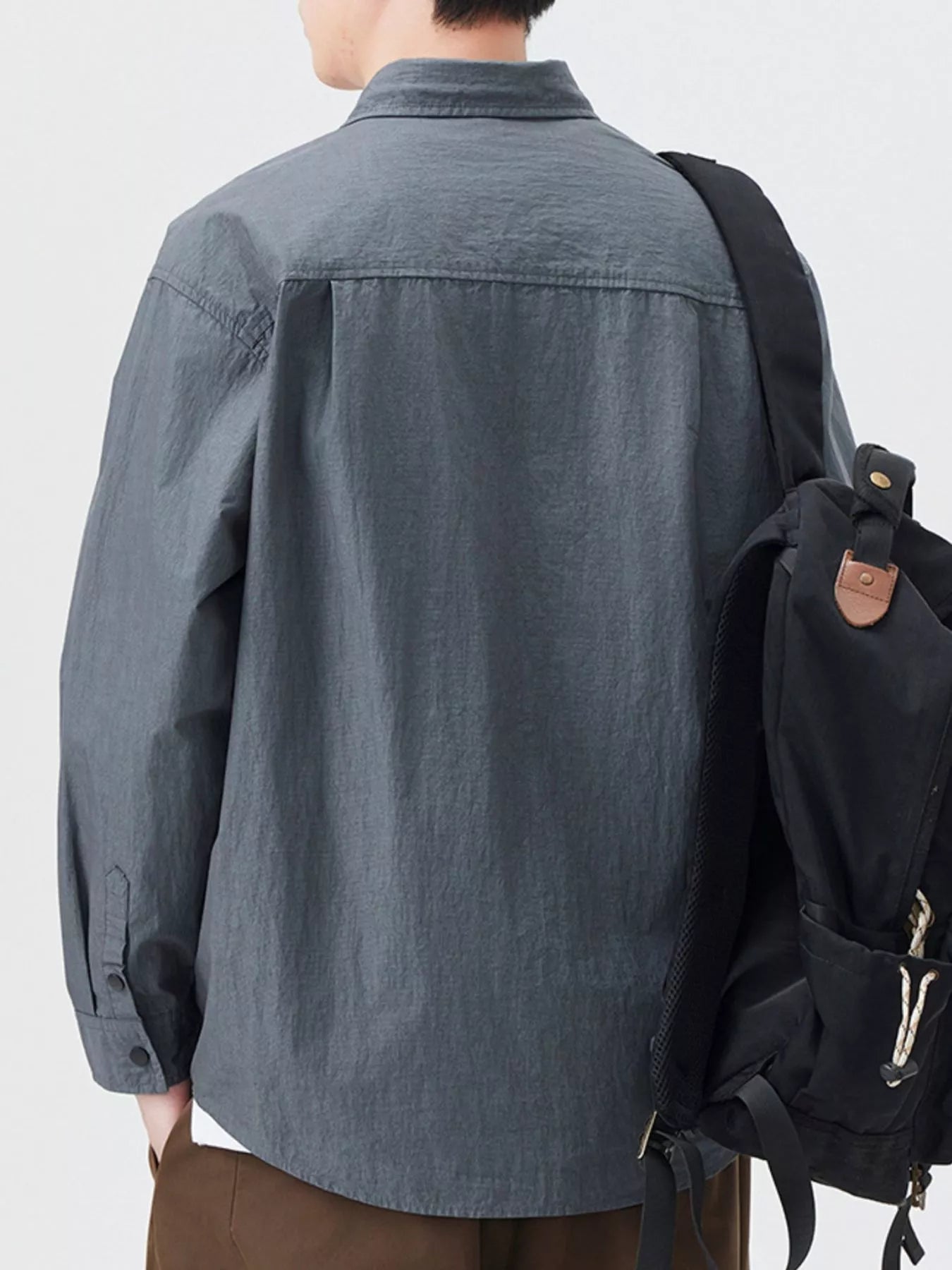 Men's Plus Size Casual Lightweight Button Up Shirt