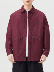 Men's Plus Size Casual Lightweight Button Up Shirt