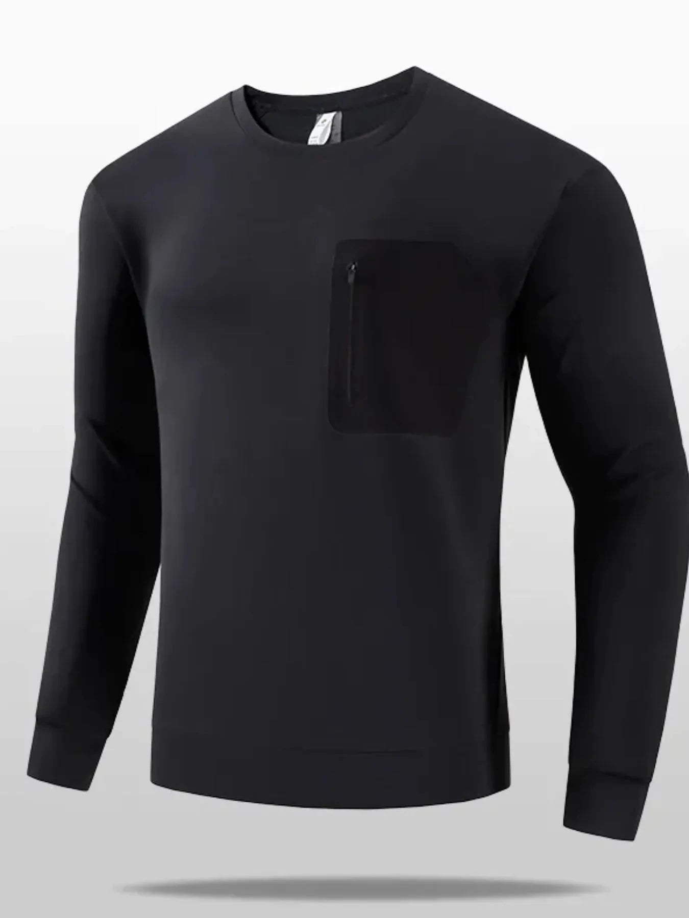 Men's Plus Size Casual Long Sleeve T-Shirt Black / M