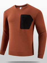 Men's Plus Size Casual Long Sleeve T-Shirt Rust / M