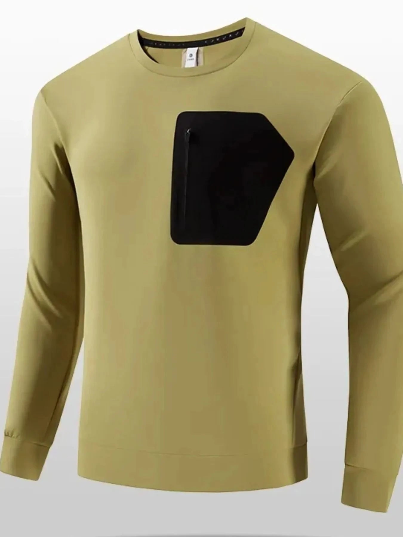 Men's Plus Size Casual Long Sleeve T-Shirt Sage / M