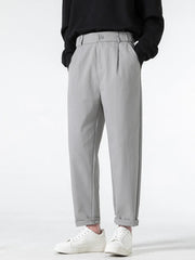 Men's Plus Size Casual Loose Fit Pleated Pants